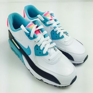 Nike Air Max 90 running shoe LTR neon GS 5.5Y W 7